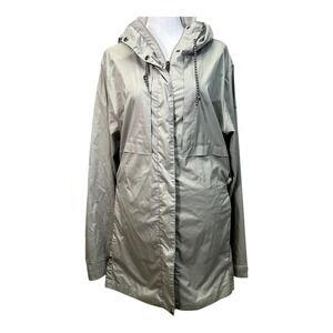 Columbia Trench Rain Jacket Coat Wms XL Hooded Belted Lightweight Hiking Outdoor